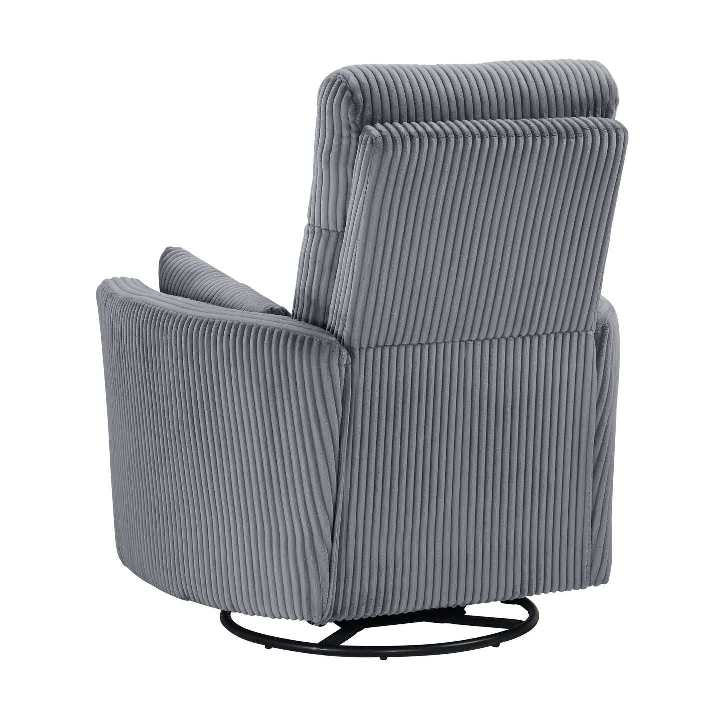 Fauteuil inclinable manuel pivotant et basculant en velours côtelé Braidy