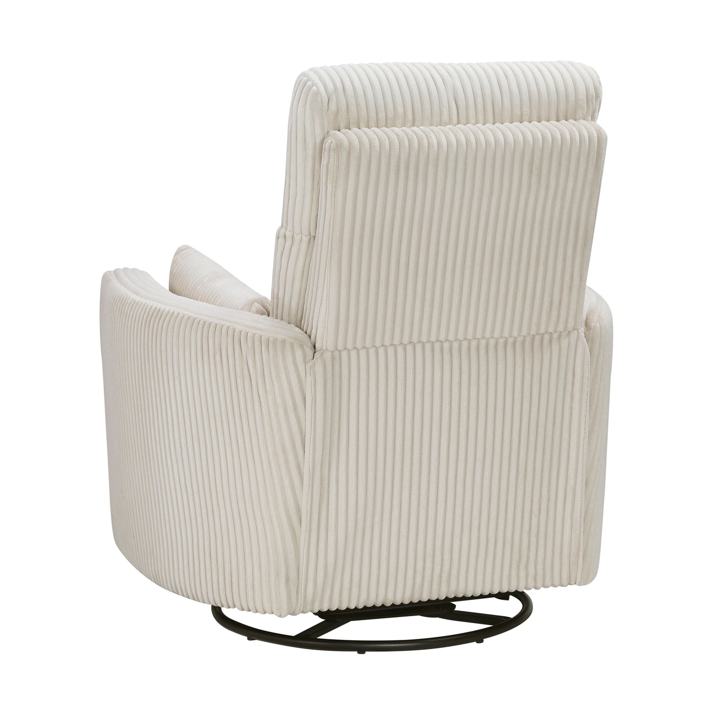 Fauteuil inclinable manuel pivotant et basculant en velours côtelé Braidy
