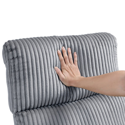 Fauteuil inclinable manuel pivotant et basculant en velours côtelé Braidy