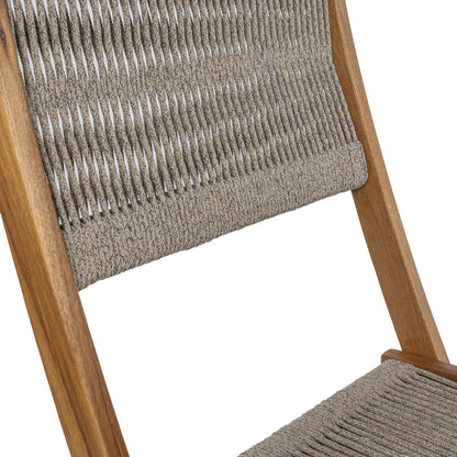 Cadiz Ensemble de bistro extérieur pliable 3 pièces en bois d'acacia, style côtier moderne, par JONATHAN Y