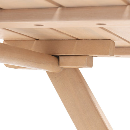 Cadiz Ensemble de bistro extérieur pliable 3 pièces en bois d'acacia, style côtier moderne, par JONATHAN Y