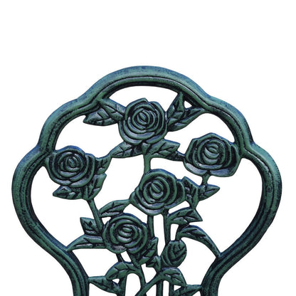 Ensemble de bistro 3 pièces Camellia en aluminium moulé vert Verdi avec table et 2 chaises