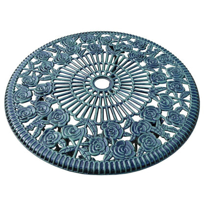 Ensemble de bistro 3 pièces Camellia en aluminium moulé vert Verdi avec table et 2 chaises