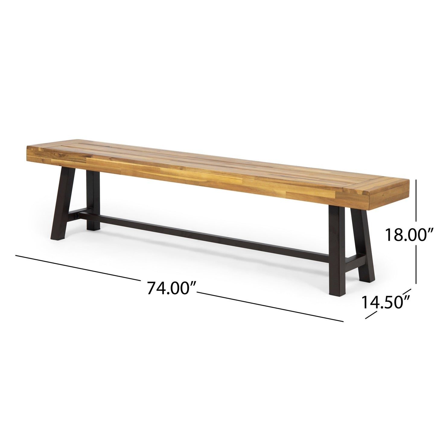 Banc d'extérieur en bois d'acacia Carlisle de Christopher Knight Home