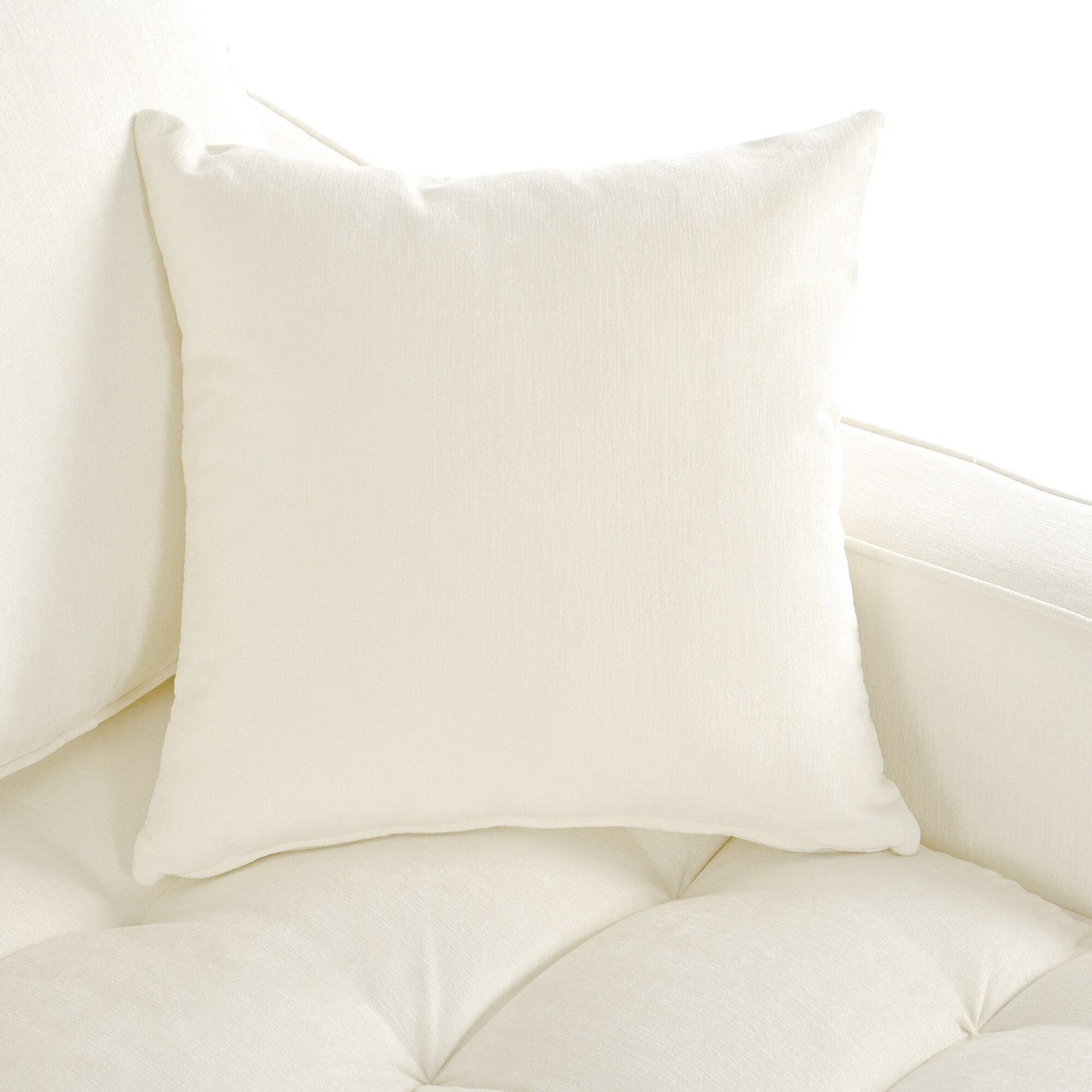 Canapé-lit chaise longue en chenille, canapé-lit recouvert de tissu avec dossier capitonné et 2 coussins amovibles pour le salon.