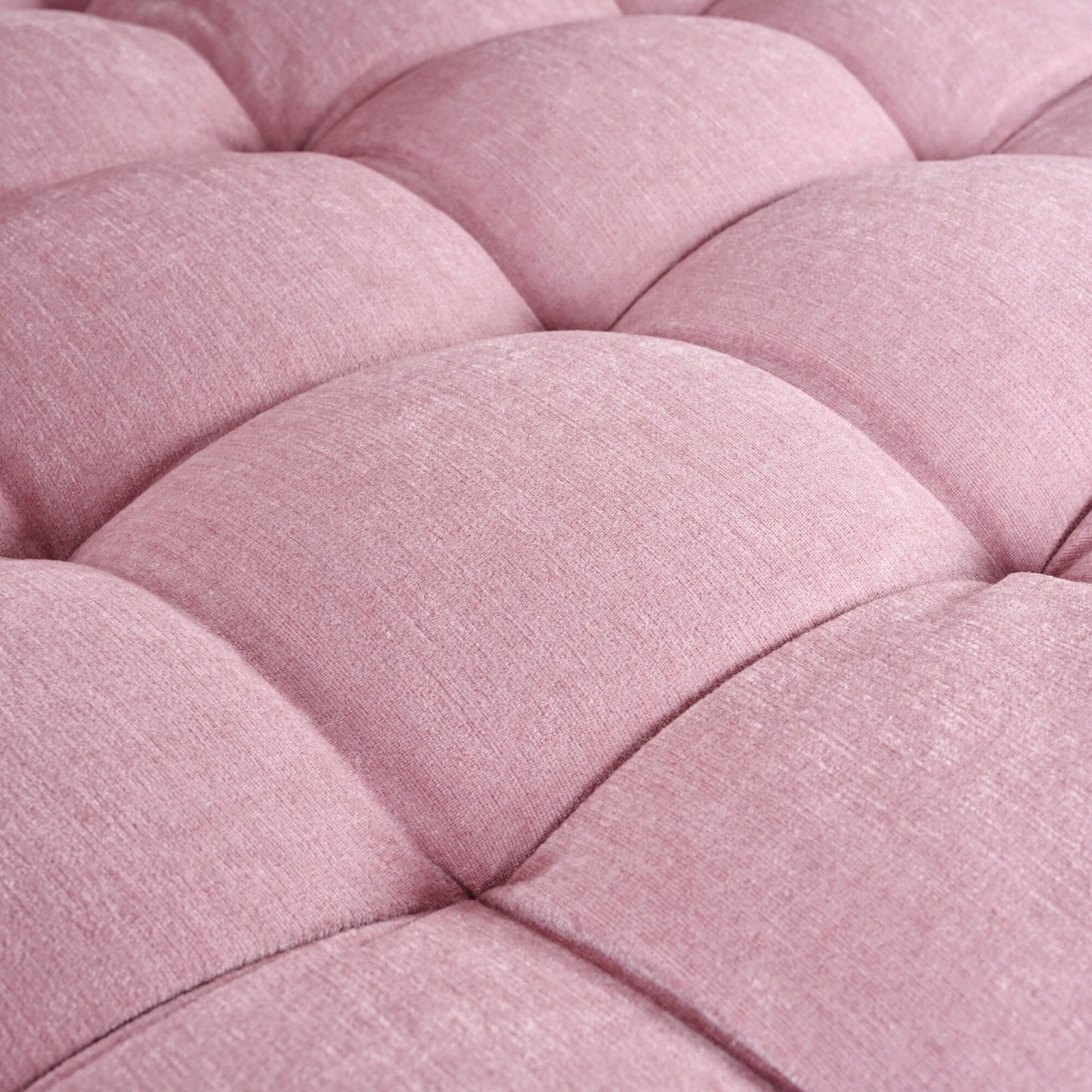 Canapé-lit chaise longue en chenille, canapé-lit recouvert de tissu avec dossier capitonné et 2 coussins amovibles pour le salon.