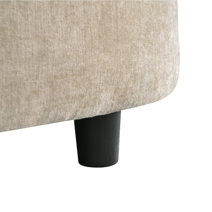 Canapé-lit chaise longue en chenille, canapé-lit recouvert de tissu avec dossier capitonné et 2 coussins amovibles pour le salon.