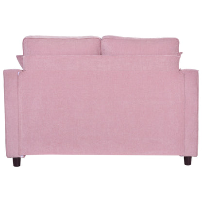 Canapé-lit chaise longue en chenille, canapé-lit recouvert de tissu avec dossier capitonné et 2 coussins amovibles pour le salon.