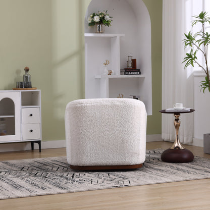 Fauteuil pivotant en chenille, canapé d'appoint confortable à 360 degrés pour salon, chambre à coucher et bureau avec coussin amovible.