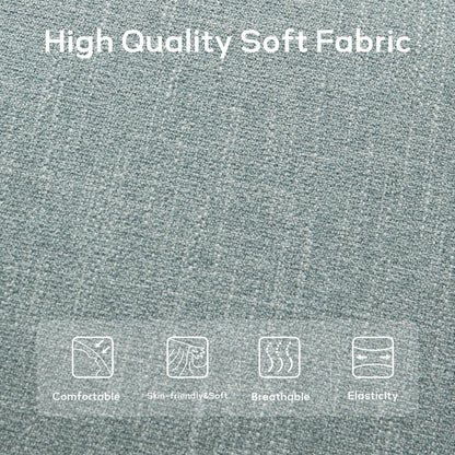 Banc d'entrée recouvert de tissu, banc de chambre à coucher pour le pied du lit, beige, en bois massif, 44 pouces