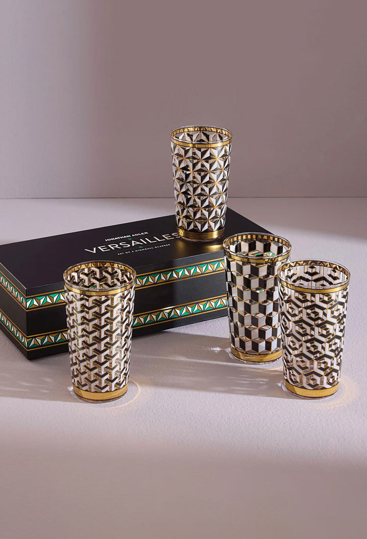 Verres à whisky Jonathan Adler Versailles, lot de 4