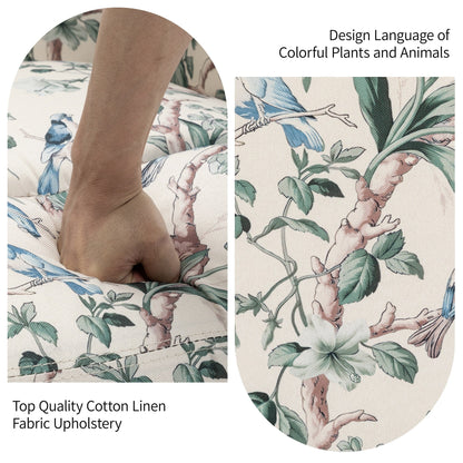 Lot de 2 chaises inclinables à bascule pivotantes à commande manuelle avec dossier inclinable, motif, 73,7 cm de largeur.