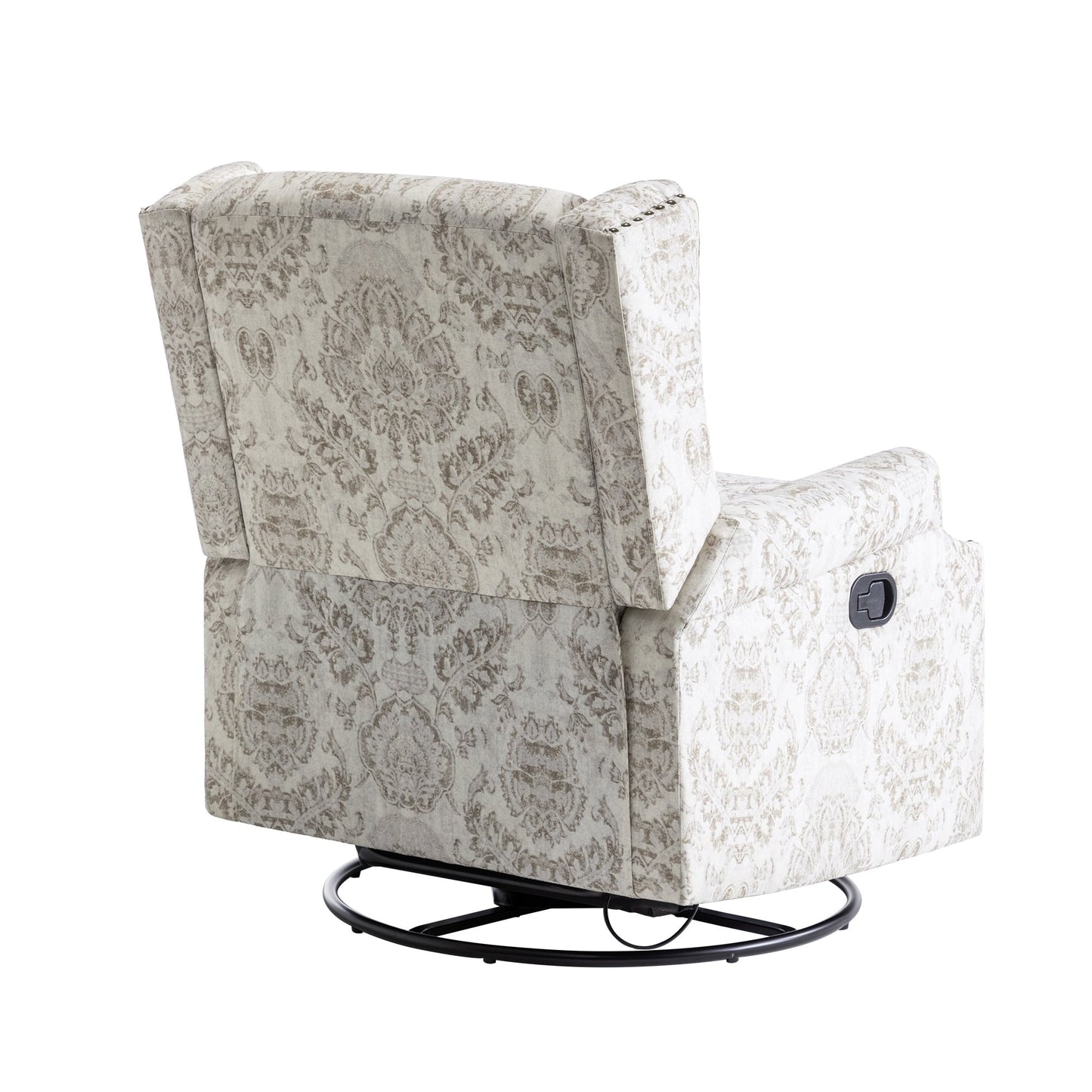 Lot de 2 chaises inclinables à bascule pivotantes à commande manuelle avec dossier inclinable, motif, 73,7 cm de largeur.