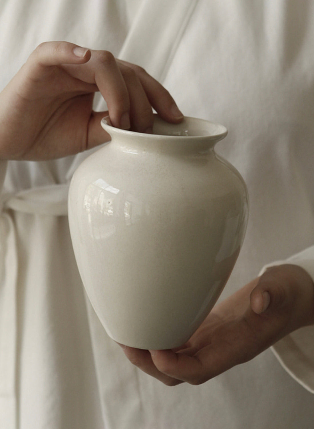 Vase en céramique NR, sable