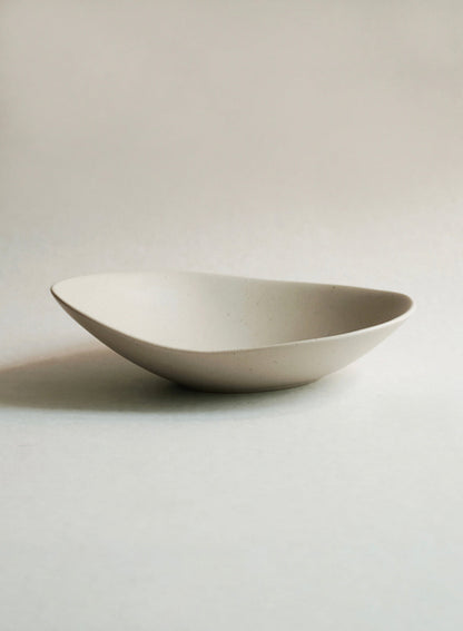 Bol ovale en céramique NR, beige terre