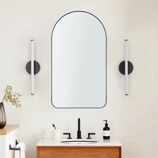 TEHOME Aristes Armoire à pharmacie encastrée avec cadre, miroir et étagères réglables