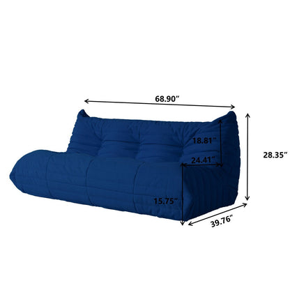 Ensembles de canapés et poufs en velours Teddy