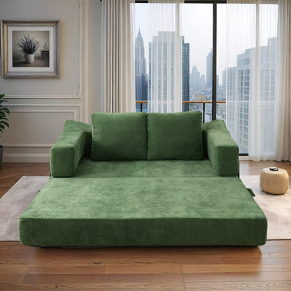 Canapé-lit convertible rembourré de 70,87 pouces, chaise convertible, canapé de sol confortable pour salon, chambre à coucher, tissu chenille