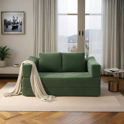 Canapé-lit convertible rembourré de 70,87 pouces, chaise convertible, canapé de sol confortable pour salon, chambre à coucher, tissu chenille