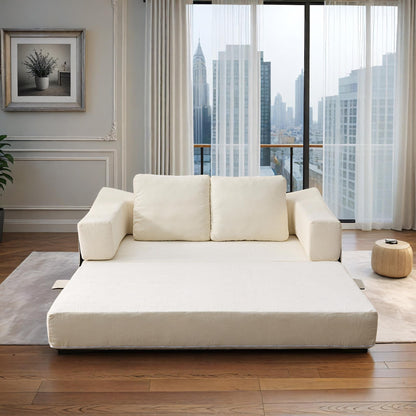 Canapé-lit convertible rembourré de 70,87 pouces, chaise convertible, canapé de sol confortable pour salon, chambre à coucher, tissu chenille