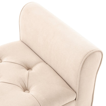 Banc de rangement capitonné, banc avec accoudoirs, banc d'entrée avec couvercle rabattable, 50,4 pouces.