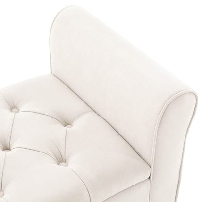 Banc de rangement capitonné, banc avec accoudoirs, banc d'entrée avec couvercle rabattable, 50,4 pouces.