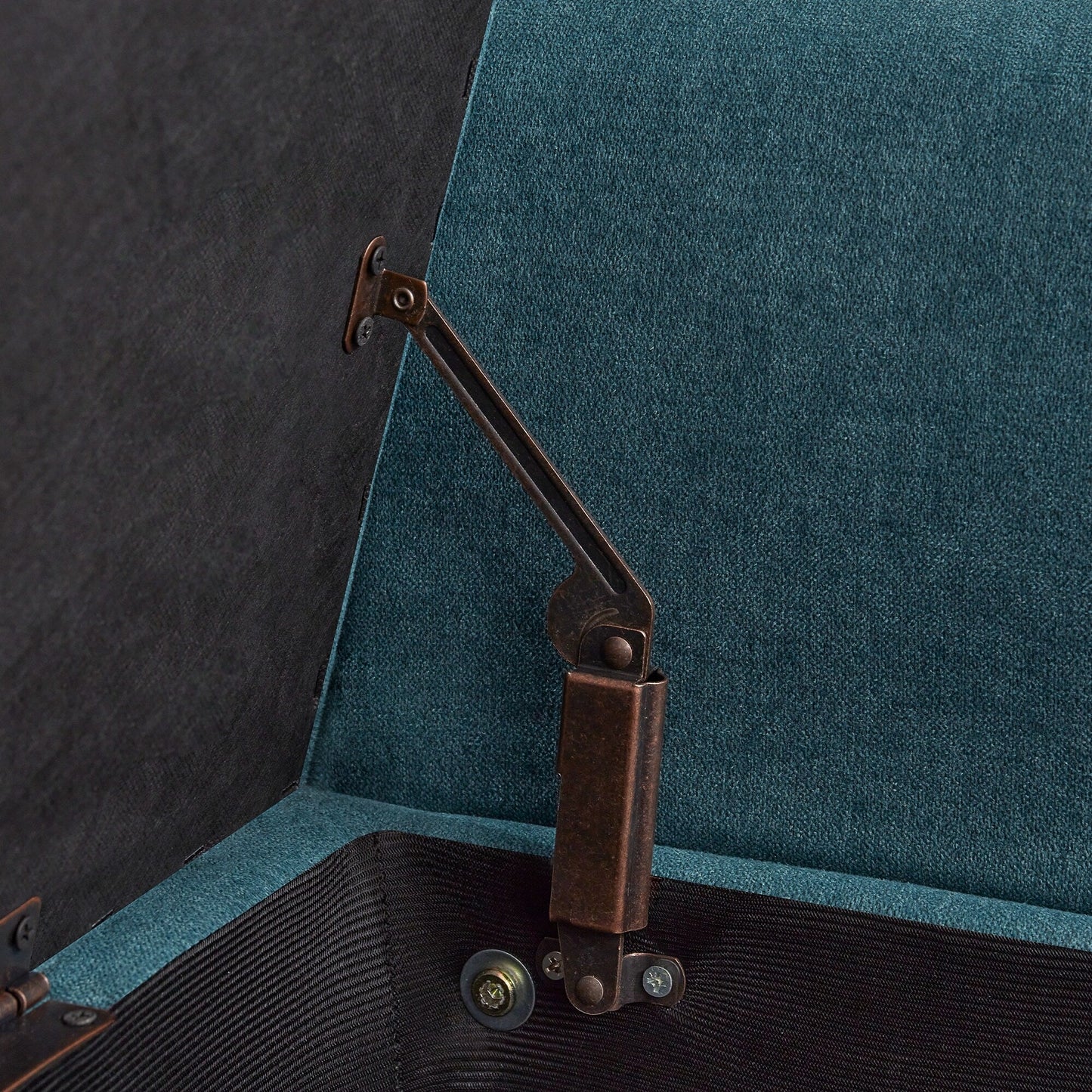 Banc de rangement capitonné, banc avec accoudoirs, banc d'entrée avec couvercle rabattable, 50,4 pouces.