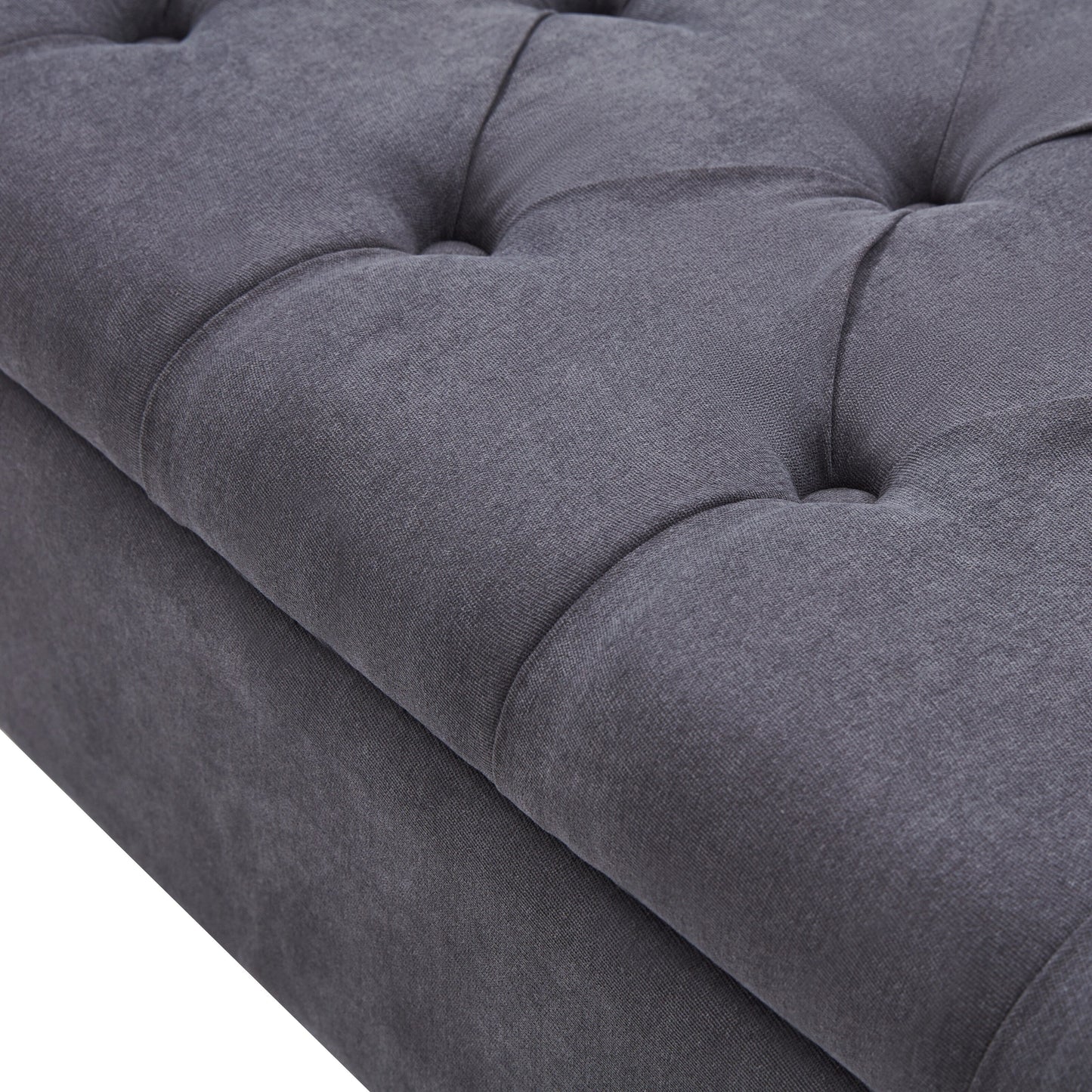 Banc de rangement capitonné, banc avec accoudoirs, banc d'entrée avec couvercle rabattable, 50,4 pouces.