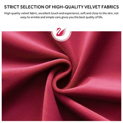 Lot de 6 chaises de salle à manger en velours capitonné avec pieds en bois massif.