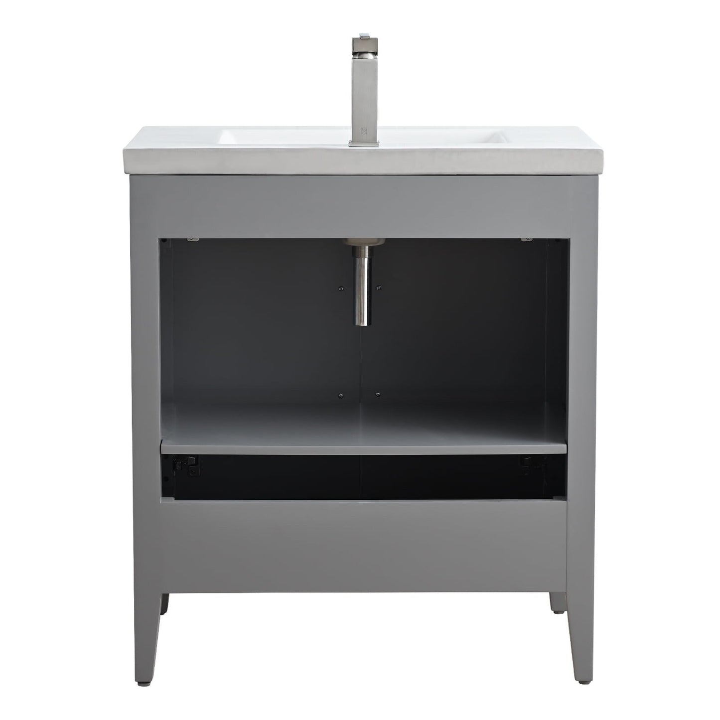 Meuble-lavabo de salle de bain Vanity Art avec lavabo simple, plateau en céramique, disponible en 20, 24 ou 30 pouces.