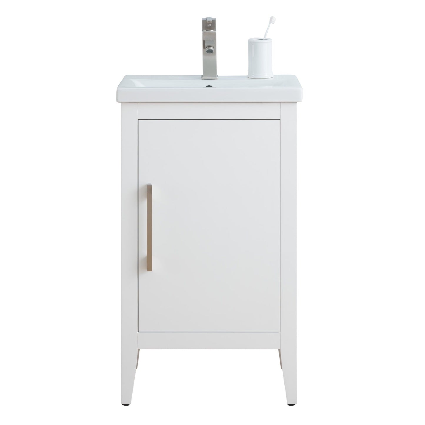 Meuble-lavabo de salle de bain Vanity Art avec lavabo simple, plateau en céramique, disponible en 20, 24 ou 30 pouces.
