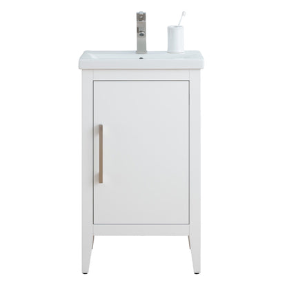 Meuble-lavabo de salle de bain Vanity Art avec lavabo simple, plateau en céramique, disponible en 20, 24 ou 30 pouces.