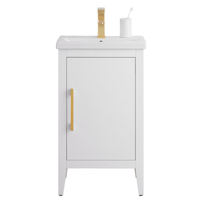 Meuble-lavabo de salle de bain Vanity Art avec lavabo simple, plateau en céramique, disponible en 20, 24 ou 30 pouces.