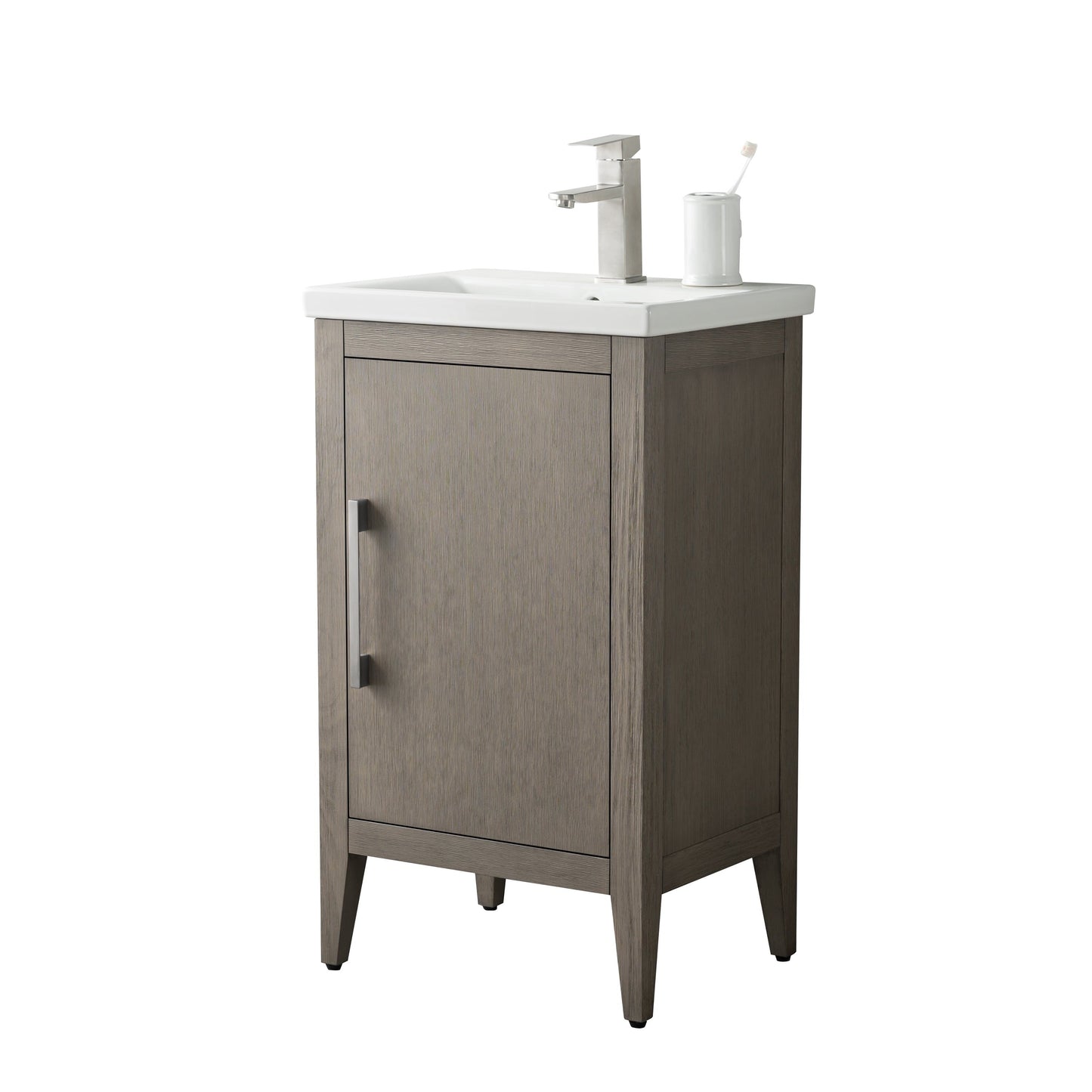 Meuble-lavabo de salle de bain Vanity Art avec lavabo simple, plateau en céramique, disponible en 20, 24 ou 30 pouces.