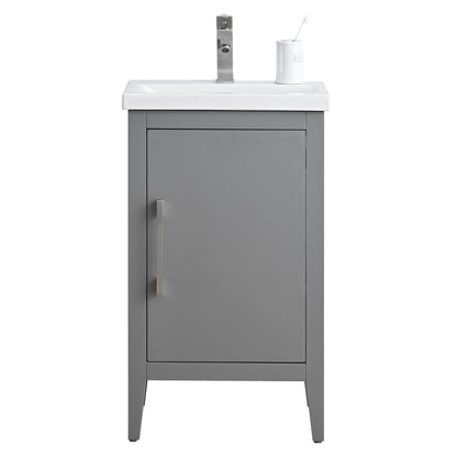 Meuble-lavabo de salle de bain Vanity Art avec lavabo simple, plateau en céramique, disponible en 20, 24 ou 30 pouces.