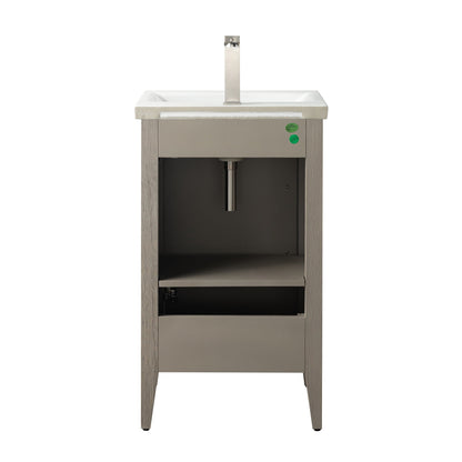 Meuble-lavabo de salle de bain Vanity Art avec lavabo simple, plateau en céramique, disponible en 20, 24 ou 30 pouces.