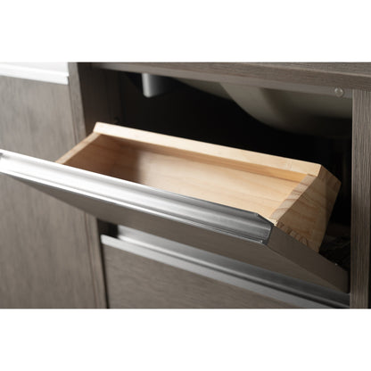 Meuble-lavabo Vanity Art avec lavabo en céramique et plan de travail en marbre composite.