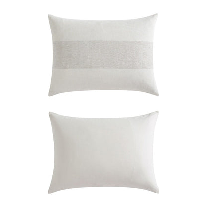 Ensemble de couette Vera Wang en chenille à rayures en nid d'abeille beige