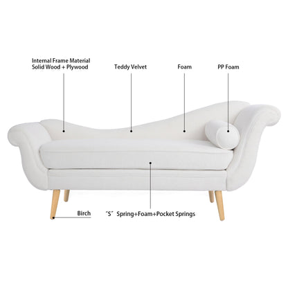 Chaise longue vintage avec accoudoirs enroulés de Christopher Knight Home