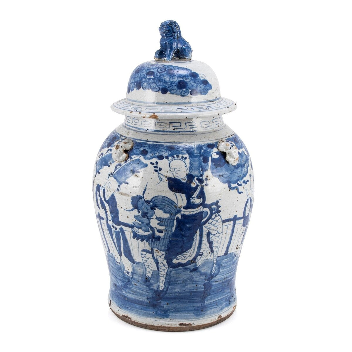 Pot de temple vintage à motif d'enfants enchantés - Grand modèle