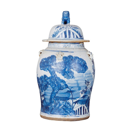 Pot de temple vintage à motif de pin - Grand modèle