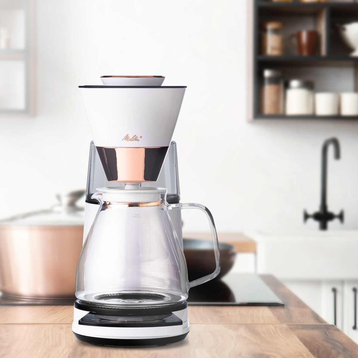 Vision Machine à café goutte-à-goutte Luxe 12 tasses avec tableau de bord rotatif