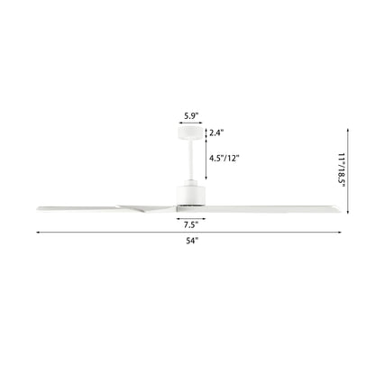 WINGBO Ventilateur de plafond intérieur à 54 pouces avec moteur DC, sans éclairage - N/A