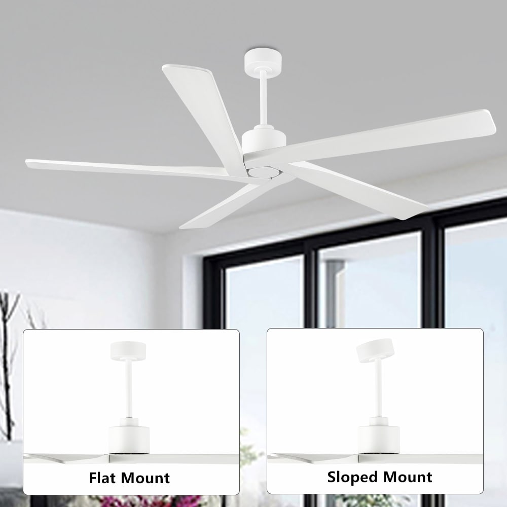WINGBO Ventilateur de plafond intérieur à 54 pouces avec moteur DC, sans éclairage - N/A