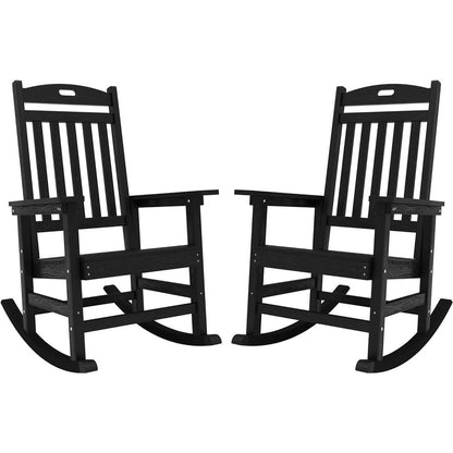 WINSOON Chaise à bascule d'extérieur résistante aux intempéries, lot de 2