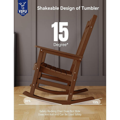 WINSOON Chaise à bascule d'extérieur résistante aux intempéries, lot de 2