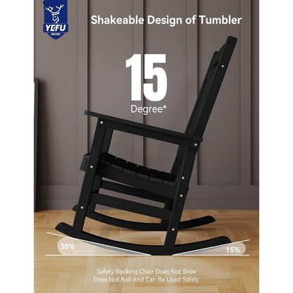 WINSOON Chaise à bascule d'extérieur résistante aux intempéries, lot de 2