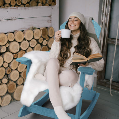 WINSOON Chaise à bascule d'extérieur résistante aux intempéries, lot de 2