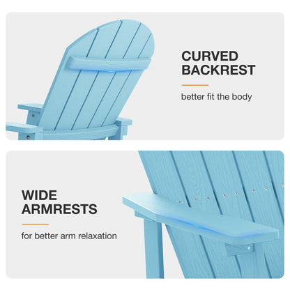 WINSOON Chaise à bascule d'extérieur résistante aux intempéries, lot de 2