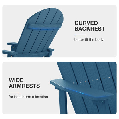 WINSOON Chaise à bascule d'extérieur résistante aux intempéries, lot de 2